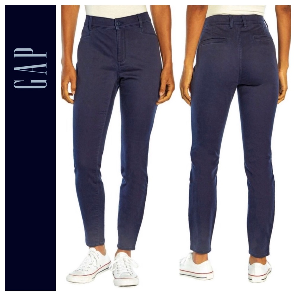 NWT GAP Stretch Skinny Pants Navy Blue 2